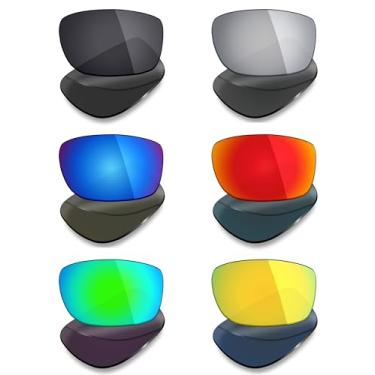 Imagem de Mryok 6 pares de lentes polarizadas de substituição para óculos de sol Oakley Jupiter LX - preto furtivo/vermelho fogo/azul gelo/titânio prateado/verde esmeralda/ouro 24K