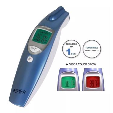 Imagem de Termômetro Digital A Laser Infravermelho De Testa Sem Contato G-tech