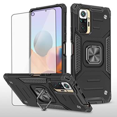 Imagem de Asuwish Capa de telefone para Xiaomi Redmi Note 10/10S 4G com protetor de tela de vidro temperado e suporte de anel suporte fino híbrido acessórios para celular Redme Note10 S Note10S feminino