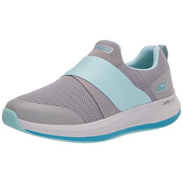 Imagem de Skechers Tênis feminino Go Run Pulse-Bold Venture, Cinza/Azul claro, 5.5