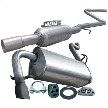 Imagem de Kit Escapamento Abafador + Silencioso Fiat Uno Mille 06 09 - ScapJá