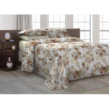 Imagem de Colcha Cobre Leito VIUVA 3pç Tecido Piquet Palha - THAIS ENXOVAIS 