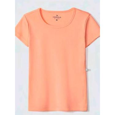 Imagem de Camiseta Manga Curta Hering 5CML Infantil Feminina Básica Algodão T. 0