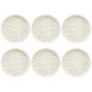 Imagem de Jogo Aparelho De Jantar Oxford Pratos Rasos 26cm 06 Peças Flat Chuvisc