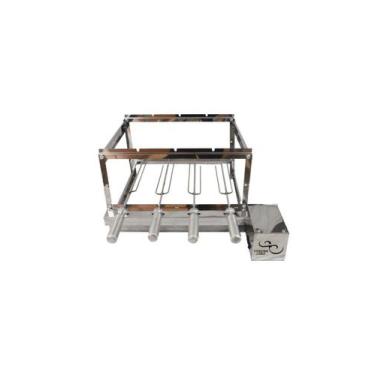 Imagem de gira grill 4 espeto inox para churrasqueira pré moldada - INFINITY-GRI