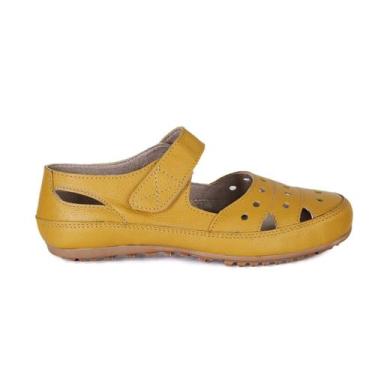 Imagem de Sandália Rasteirinha Feminina em Couro e Ajuste Elástico Confortável e