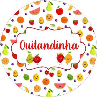 Imagem de Painel de Lona Redondo Quitandinha das Frutas Alegres - Fabrika de Fes