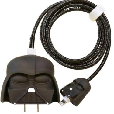 Imagem de  Kit Protetor De Cabo Usb E Capa Carregador Celular Darth Vader - LAUR