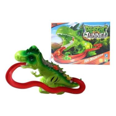 Imagem de Pista De Dinossauros Com Som E Luz Túnel Escorregador Dino - DM TOYS