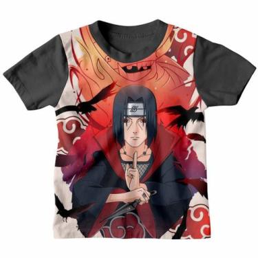 Imagem de Camiseta Infantil Anime Menino Naruto Itachi Camisa Estampada 3D - Efe