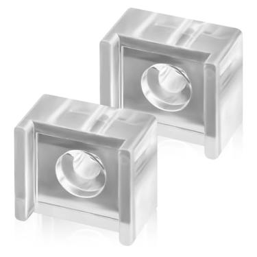 Imagem de PEUTIER 2 Puxadores de Dedo para Porta de Chuveiro Deslizante, Vidro Acrílico Transparente, Peças de Substituição para Porta de Chuveiro emoldurada Alumax e Barras de Toalha