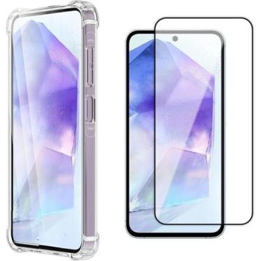 Imagem de Kit Capa Capinha Para Samsung Galaxy A55 Case Air Anti Impacto Transpa