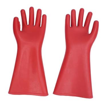 Imagem de Luvas para Eletricista de 12kV, Luva Isolante de Borracha Fabricada à Prova de água Com Alto Isolamento para Situações de Alta Tensão, Não é Fácil de Deformar, Evita Cortes e