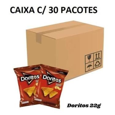 Imagem de Biscoitos Salgadinhos Elma Chips Doritos Caixa C/ 30 De 22g