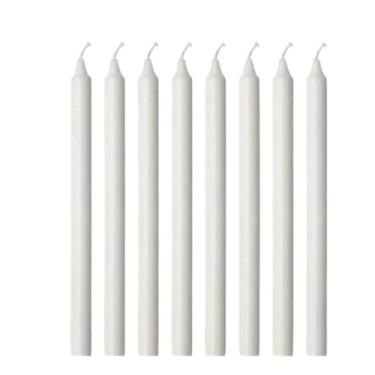 Imagem de kit 10 Velas brancas de parafina nº 10 altura 19,7 cm - Blook