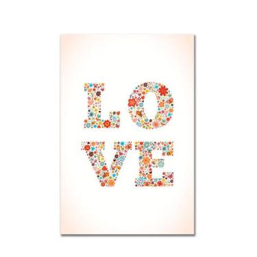 Imagem de Placa Decorativa MDF LOVE Flores 30x40 - Quartinhos