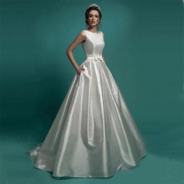 Imagem de Vestido De Noiva Boho Chic Simples E Bonito Princesa. - AUGUI Noiva, B