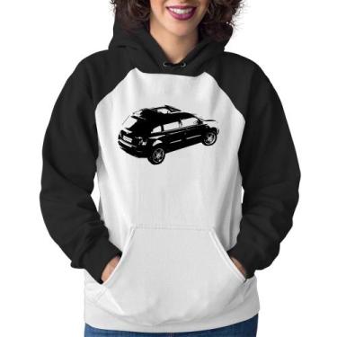 Imagem de Moletom Feminino Carro Stilo Blackmotion - Foca na Moda, Branco, Preto