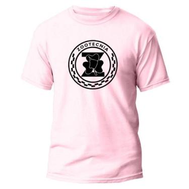Imagem de Camiseta Básica Algodão Premium Estampa Digital Zootecnia, Rosa, GG