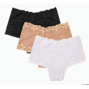 Imagem de Kit 5 calcinhas modeladora algodão cós alto Tam G - Dani lingerie