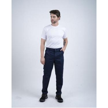 Imagem de Calça de Brim 1/2 Elástico com ziper - DGRAU, Azul marinho, G