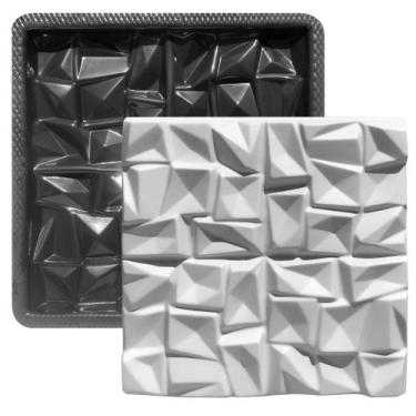 Imagem de Forma 3D Gesso e Cimento ABS - Abstrato 50x50 - XMOLDES