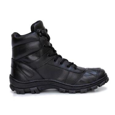 Imagem de Bota Coturno Adventure Couro Masculino Motoqueiro Motociclista Sola Bo