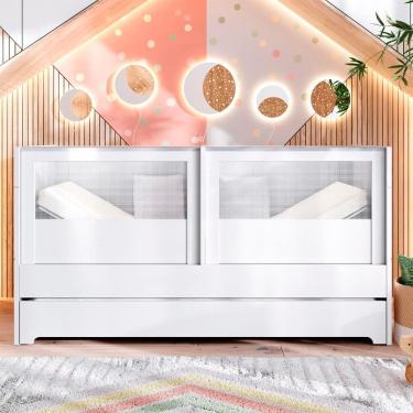 Imagem de Berço Duplo Para Gêmeos Coleção Sol e Mar Divicar