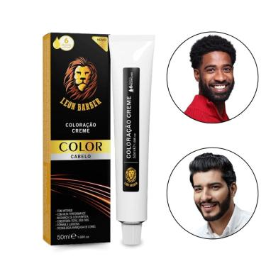 Imagem de Coloração Creme Cabelos Preto Intenso 1.0 Leon Barber 50ml