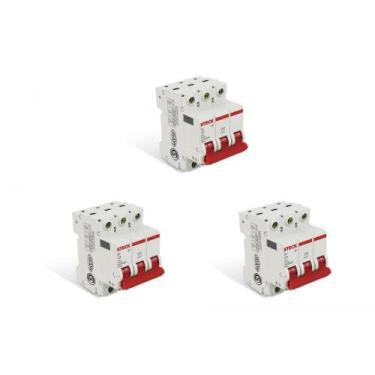 Imagem de Kit C/3 - Disjuntor Steck Din Tripolar 70A Sd63 C Sd63C70