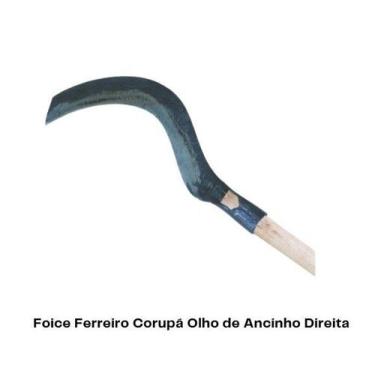 Imagem de Foice Ferreiro Corupá Olho de Ancinho Direita Com Cabo Madeira do Nort