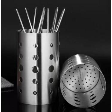Imagem de Porta Talheres Escorredor Utensílios Aço Inox 12x15cm JJB - JJB Utilid