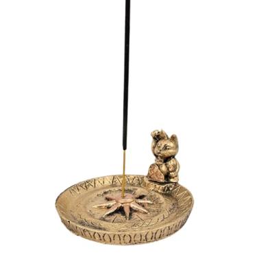 Imagem de Incensário gato gatinho Pratinho Incenso Vareta Zen Meditação