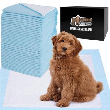 Imagem de Gorilla Grip almofadas descartáveis ​​para filhotes gorilla guard, 100 contagens de 22 x 22 pol., almofadas para xixi de 5 camadas para cães, almofada absorvente para troca de fraldas, supri