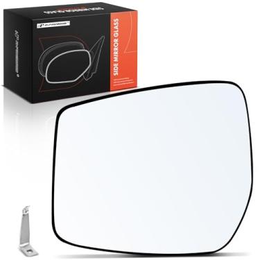 Imagem de A-Premium Vidro espelhado aquecido do lado esquerdo do motorista com placa de suporte - compatível com Nissan Versa Note 2015 2016 2017 2018 2019 - Espelho plano retrovisor lateral externo