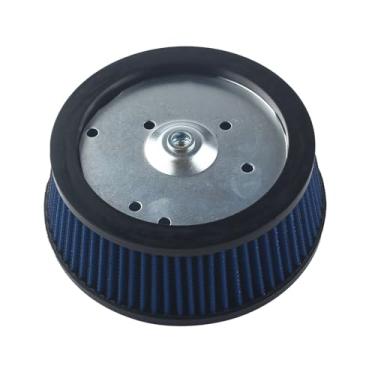 Imagem de FINMOKAL (6 furos) Tampa do elemento de admissão do filtro de ar azul compatível com Harley Touring 1999-2016, Trike 2008-2016, Dyna 1999-2017, Softail 2000-2017
