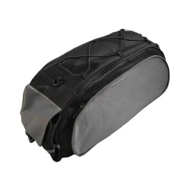 Imagem de Deevoka Bike rack saco traseiro traseiro banco traseiro para compras viagens ao ar livre viagens ao ar livre, Preto Cinza