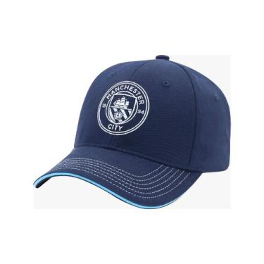 Imagem de Boné Manchester City Supercap Azul Aba Curva Oficial, Único, Azul