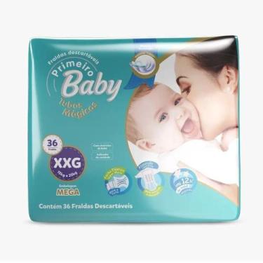 Imagem de Fralda Infantil Primeiro Baby Tubos Mágicos XXG com 36 unidades
