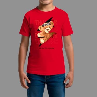 Imagem de Camisetas Infatil Básica Masculina Casual Confortável Gola Redonda Thu