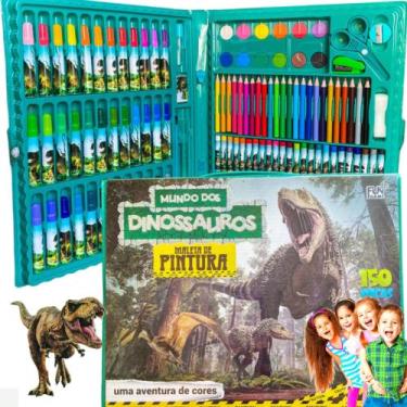 Imagem de kit Escolar Maleta 150 Peças Desenho Pintura Presente Criança - Kit 15