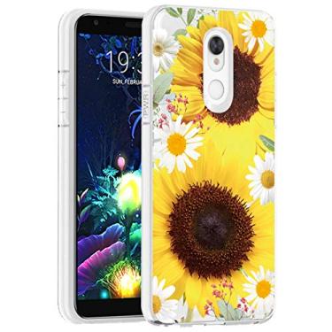 Imagem de Ueokeird Capa de telefone para LG K40/K12 Plus/X4/Solo LTE/Harmony 3/Xpression Plus 2, capa protetora de TPU flexível e flexível à prova de choque para LG K40 (girassol)