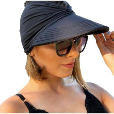 Imagem de Viseira De Praia Bandana- Turbante Verão - Star Gold Store, Preto