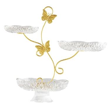 Imagem de WeiLaiKeQi 3 TILER de TIRELA TIRELADA TIERED STAND STAND, Bandejas de armazenamento modernas, cesta de frutas Stand para frutas, nozes, bolo, vegetais, sobremesa, Claro