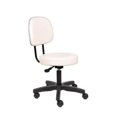 Imagem de Cadeira Mocho branca Estética Dentista Tatuador Tatoo Podologia com En