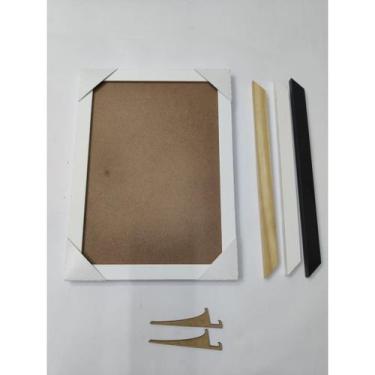 Imagem de Kit Com 5 Molduras A5 Para Quadros Com MDF( sem Acetato) 21x15cm - Dec
