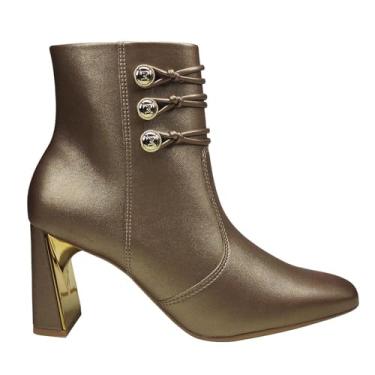 Imagem de BOTA CANO CURTO METALIZADA DOURADA RAMARIM (Dourada, BR, Adulto, Numérico, 38)