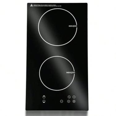 Imagem de Cooktop Elétrico Indução 3500W 2 Bocas Vitrocerâmica Preto Moderno - l