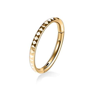 Imagem de AROWRO Anel de segmento articulado Argola Septo Clicker CZ 20G 18G 16G 14G 8G 6G 5mm/6mm/7mm/8mm/9mm/10mm/12mm/14mm Helix Daith Rook Conch Tragus Cartilage Brincos, Metal, outro