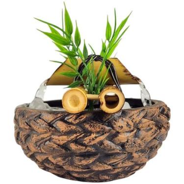 Imagem de Fonte De Agua Decorativa Chafariz Sizal Cascata Quedas Bica Bambu Zen 